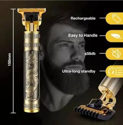 Professional Rechargeable Vintage T9 Metal Hair Trimmer | 1 Pcs