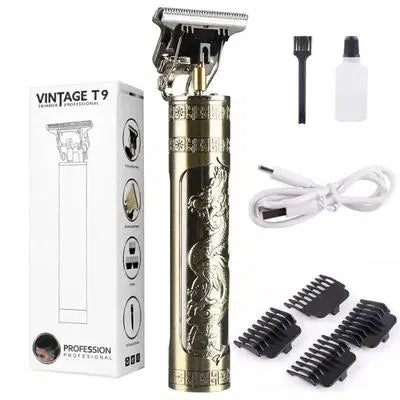 Professional Rechargeable Vintage T9 Metal Hair Trimmer | 1 Pcs